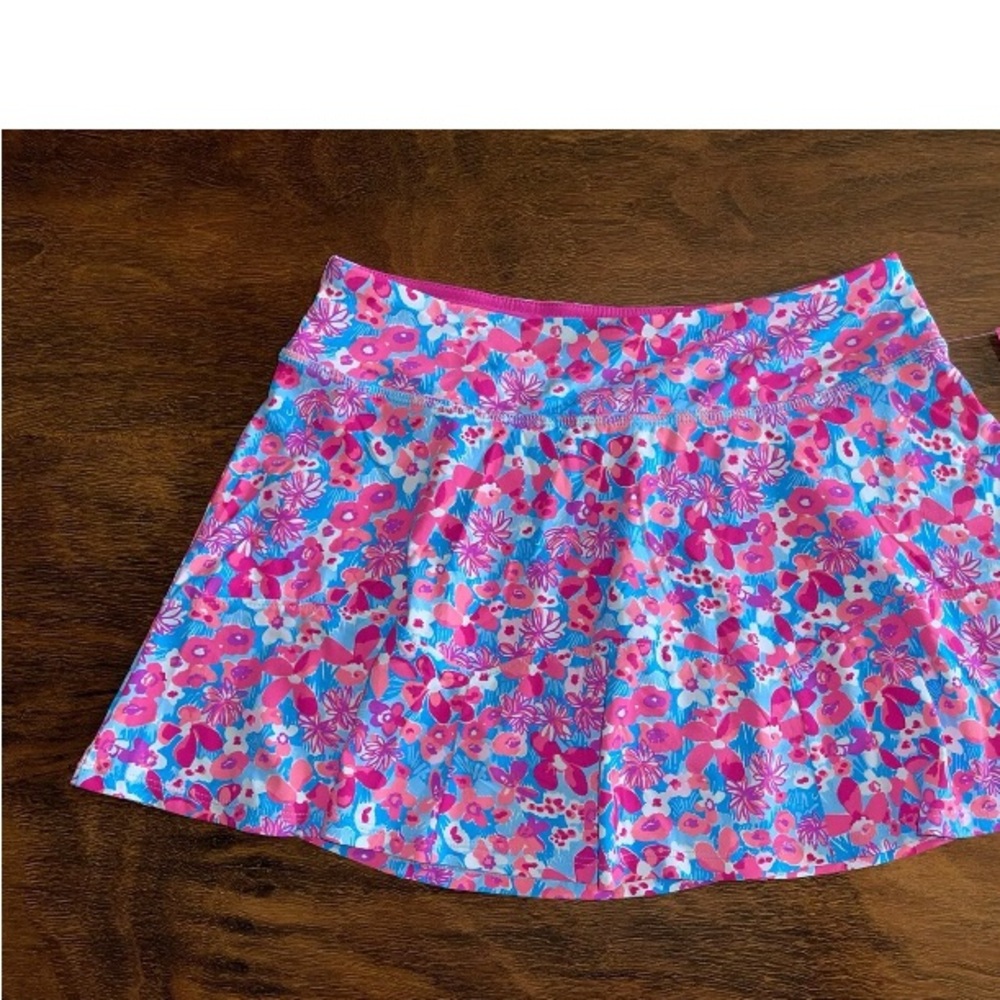 Lilly Pulitzer Pink Floral Tiered Skort - Picture 2 of 13